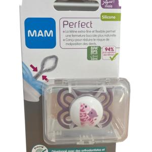 Sucette MAM Perfect Silicone 2-6 mois – Anti-malposition